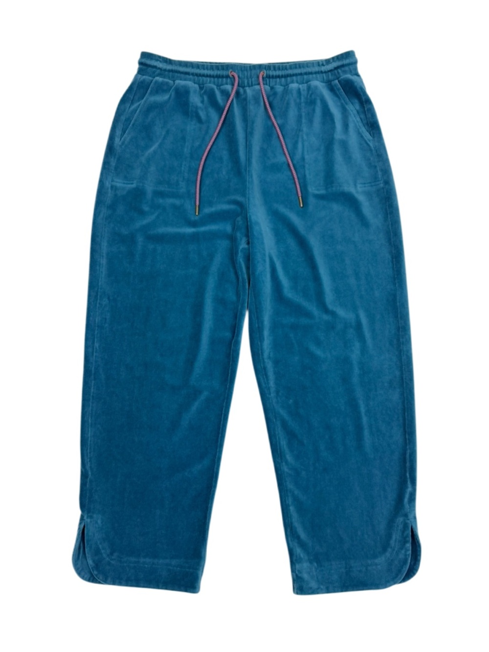 Matilda Jane Get Inspired Ribbed Velour Crop Pull On Pants Teal Blue Size Large